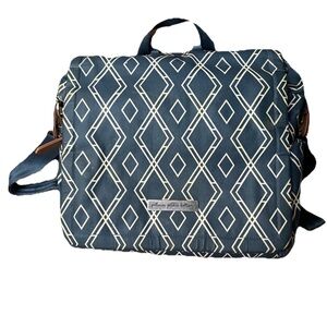 Petunia Pickle Bottom Navy and Cream Geometric Tote